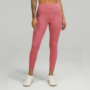 EUC Lululemon Wunder Train Leggings - Size 6 Brier Rose 7/8 Length